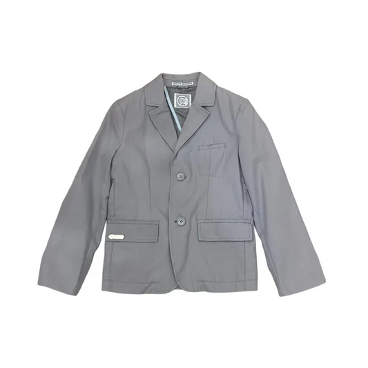 GIACCA ELEGANTE GRIGIA PER BAMBINO SARABANDA con due bottoni e tasche frontali