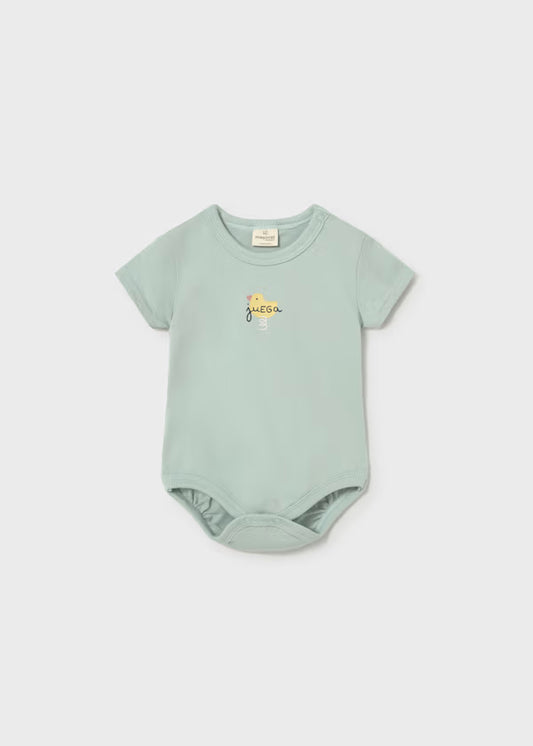 Set 2 Body Neonato Unisex Mezza Manica Ecru e Verde - Mayoral