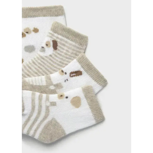 Set 4 calzini neonata 0-18mesi Mayoral 9862 beige - OOPS by BabyBimbo 0-16