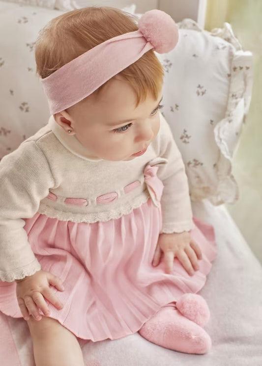Abbigliamento per bambini , Set calzini e fascetta cotone organico neonata Mayoral 09657 - BabyBimbo 0-16, abbigliamento bambini