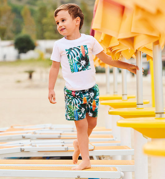 Costume Boxer Bambino Stampa All Over con Coulisse- Sarabanda - OOPS by BabyBimbo 0-16