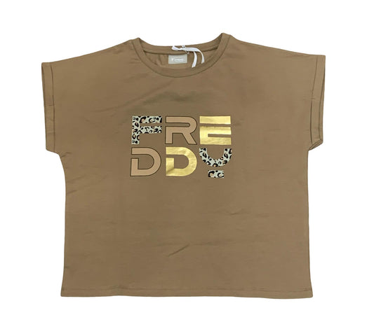 T-shirt manica corta Cotone Biscuit con Logo Freddy in stile moderno e confortevole