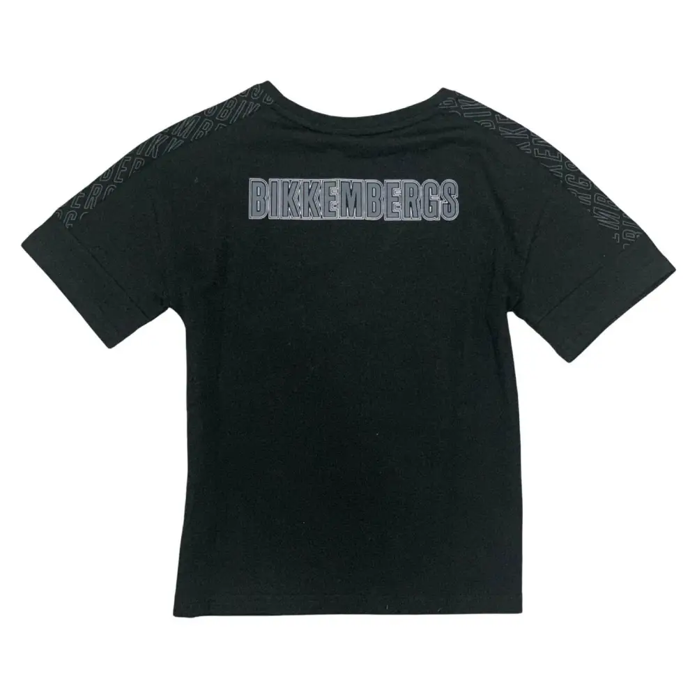 T-SHIRT NERA MANICA CORTA BIKKEMBERGS BK3158 - OOPS by BabyBimbo 0-16
