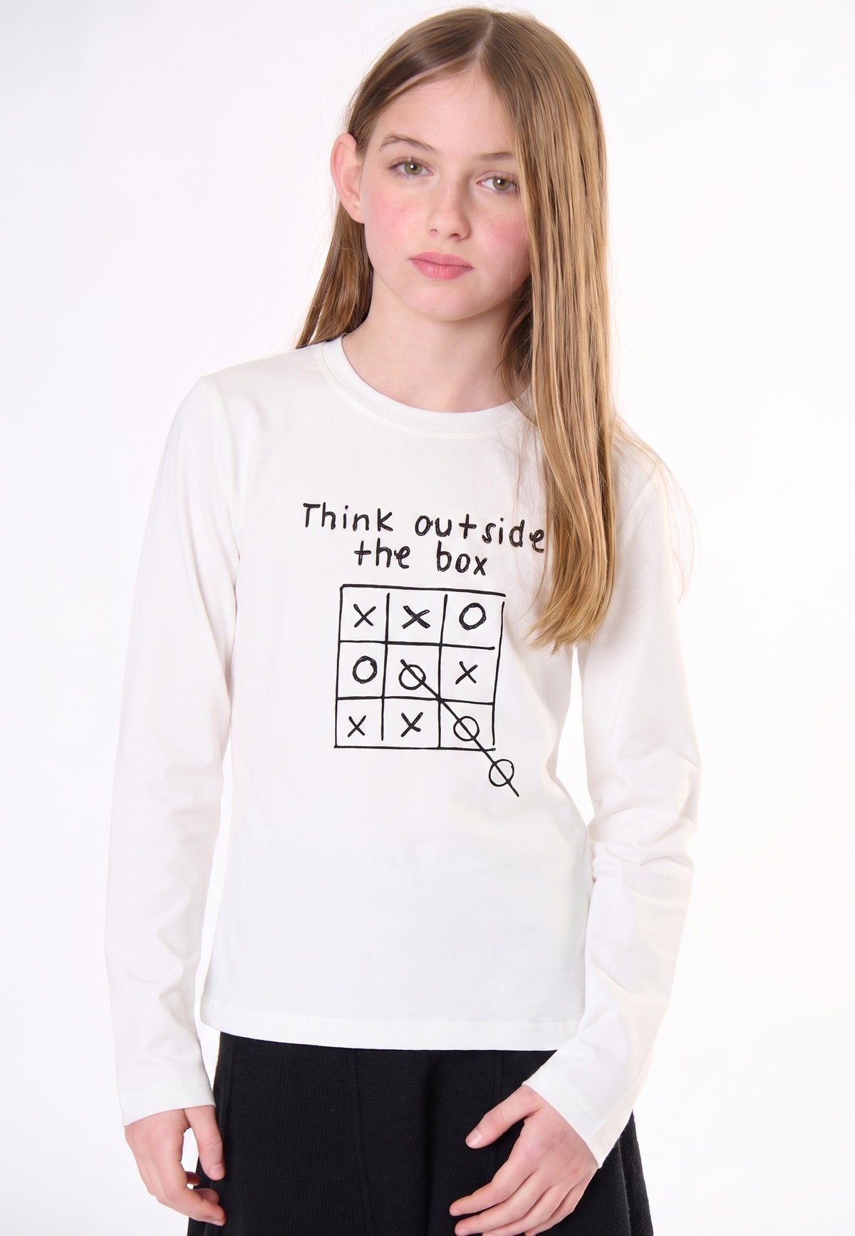 T-Shirt Ragazza TOBETOO a Maniche Lunghe con Stampa Frontale – Modello Teen