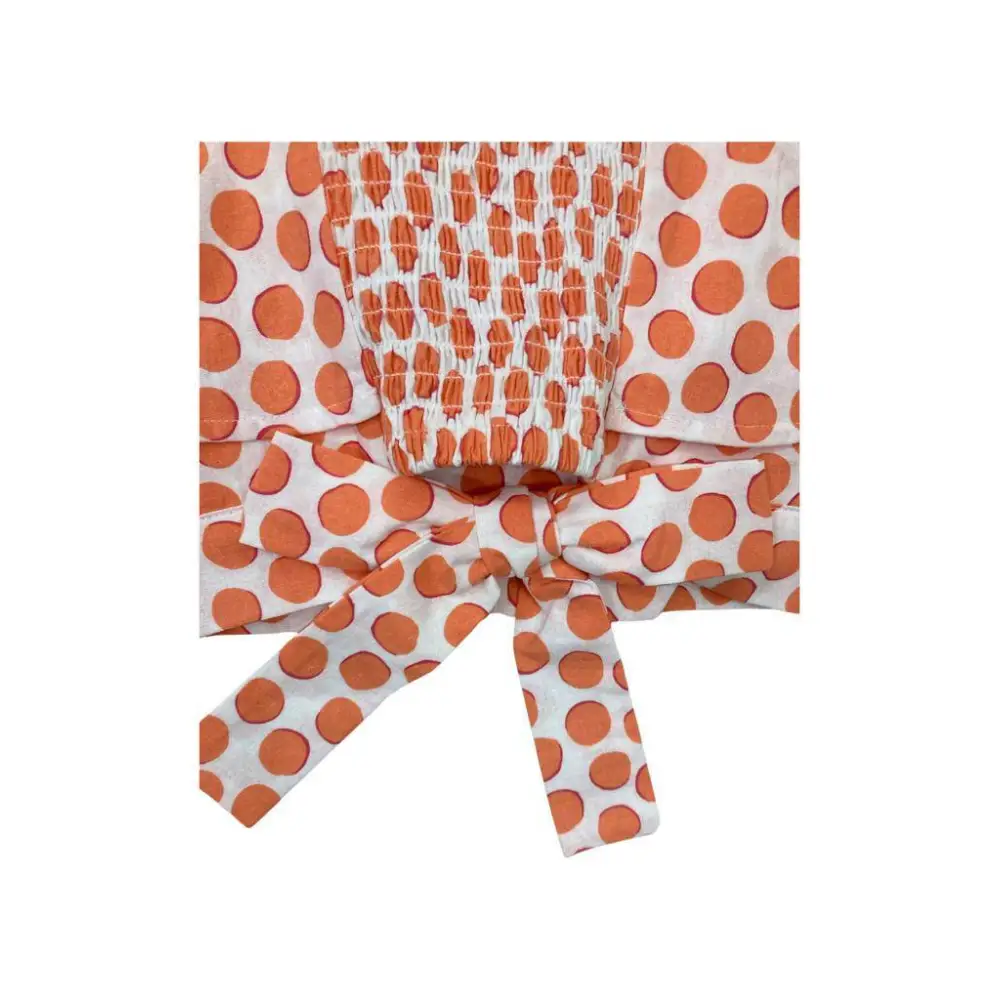 Top Pois orange/bianco per bambina da 3anni a 7anni Y-Clu YB19530 - OOPS by BabyBimbo 0-16