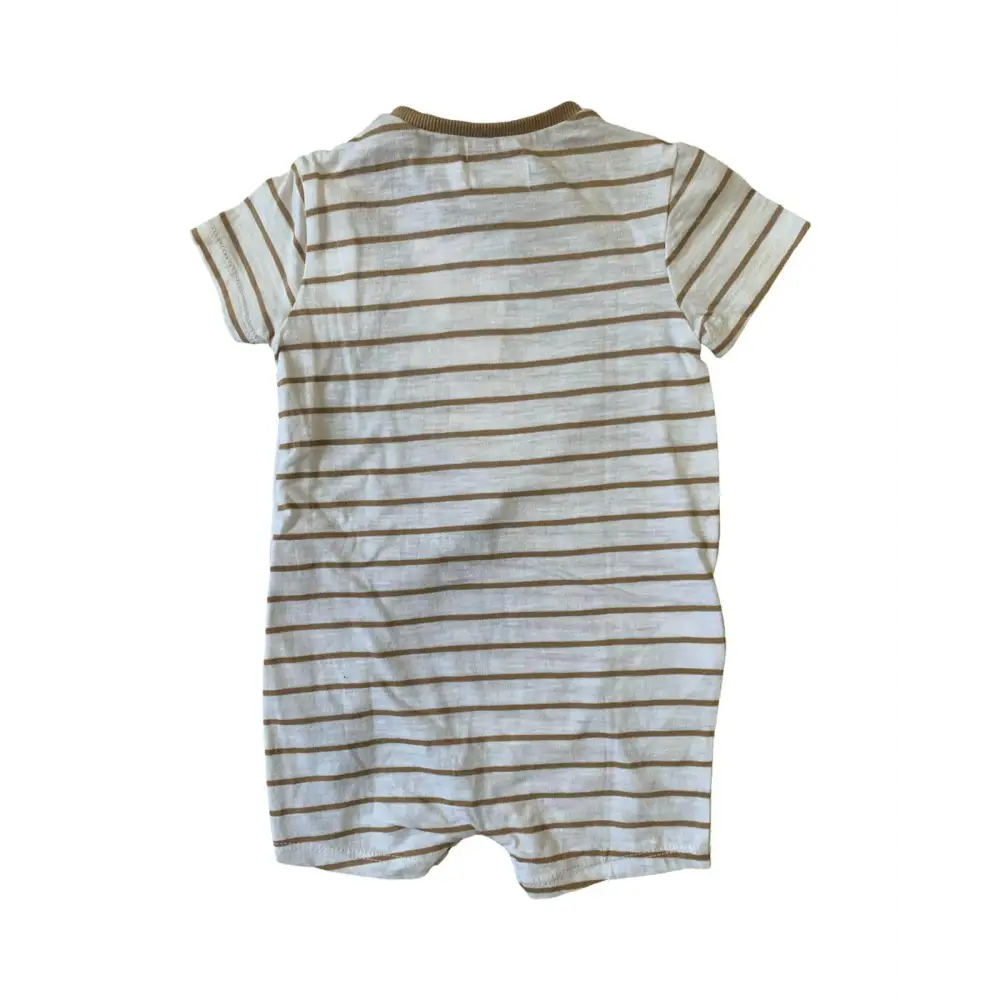 Tutina corta Rigata Bianca/beige per neonati 6-9mesi Mayoral - OOPS by BabyBimbo 0-16