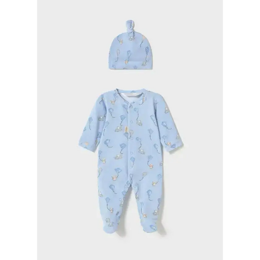 Tutina e Cappellino neonato 0-18mesi Mayoral 1706 cielo - OOPS by BabyBimbo 0-16