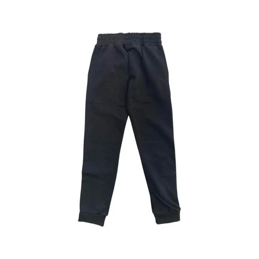 pantaloni bambino Parental Advisory neri in felpa con vita elasticizzata e polsini aderenti comodi per il tempo libero