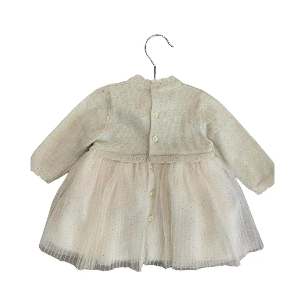 Vestito combined tricot e tulle neonata 0-18mesi Mayoral 0258-47 - OOPS by BabyBimbo 0-16