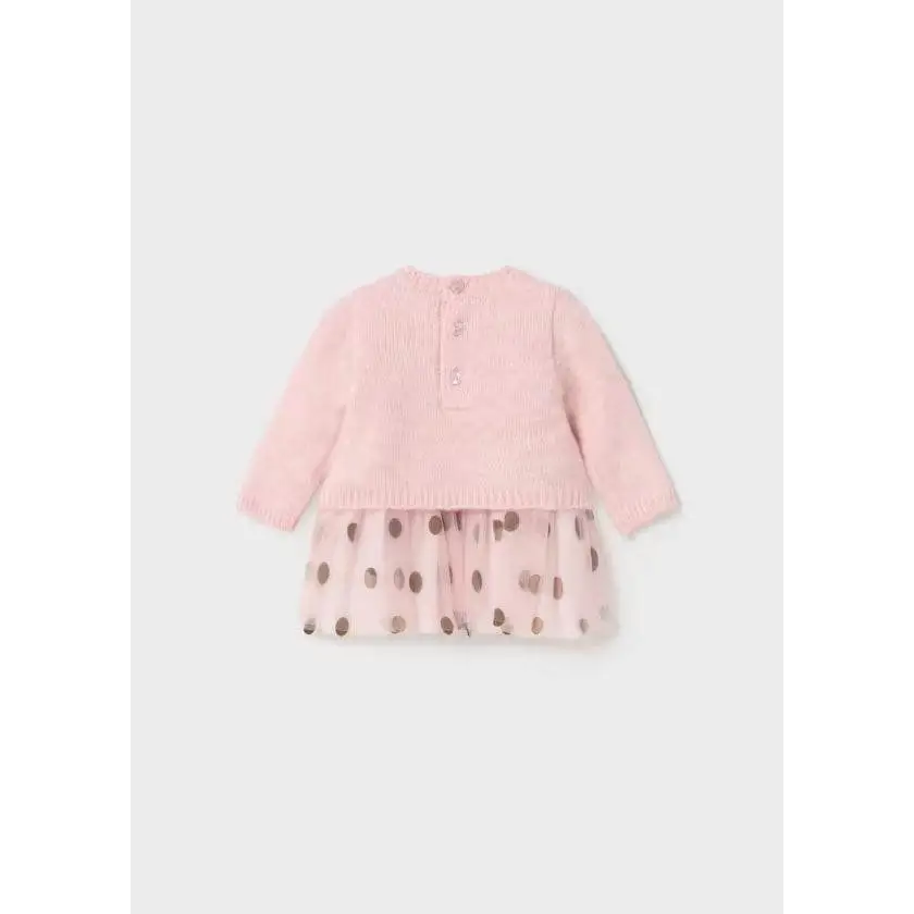 Vestito combined tricot e tulle pois neonata 0-18mesi Mayoral 02865-39 - OOPS by BabyBimbo 0-16