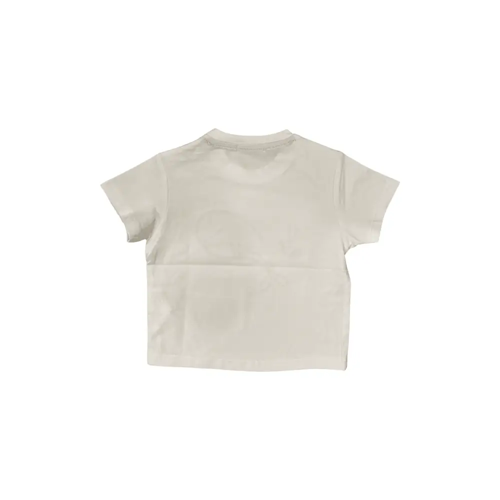 Maglietta bianca neonato vista posteriore in cotone Y Clu semplice e morbida completo neonato pantalone e maglietta