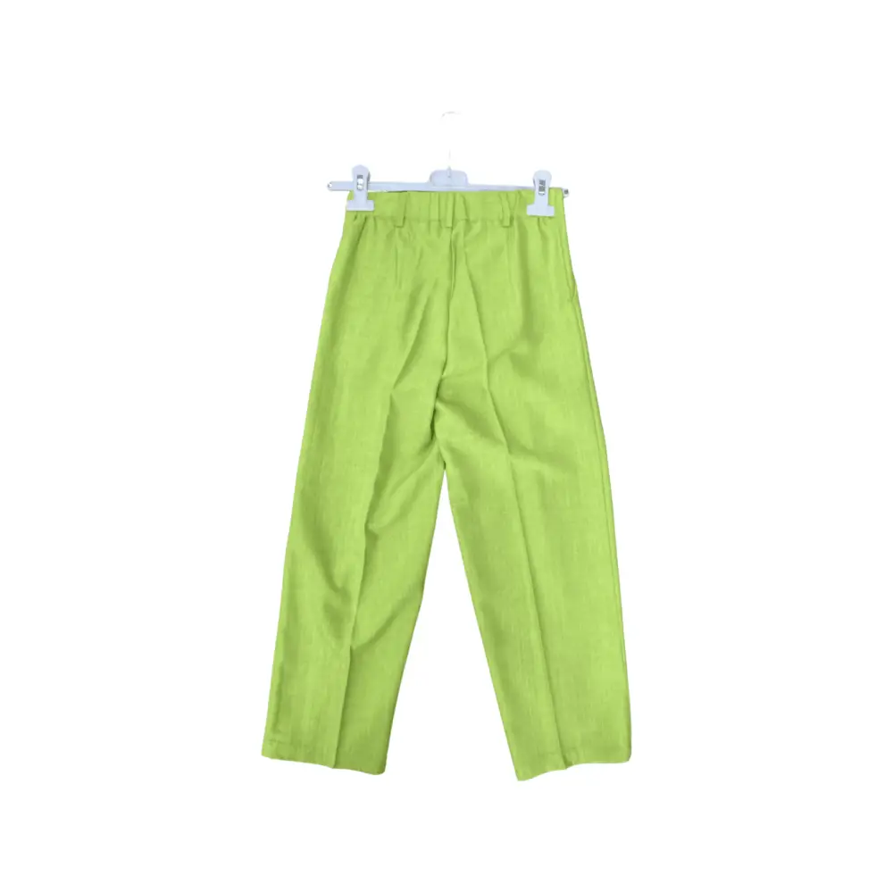pantaloni verdi bambina elastico vita taglio dritto cotone leggero comodi per gioco quotidiano
