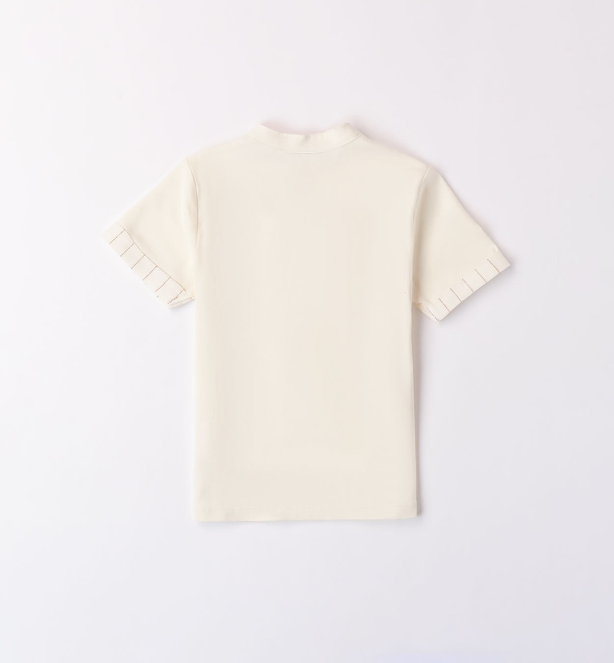 Maglietta elegante con collo coreana colore off white per Bimbo Sarabanda 8131 0112