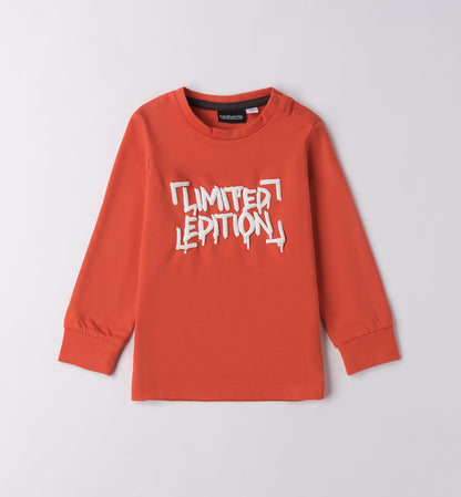 Maglietta terracotta a maniche lunghe bimbo
