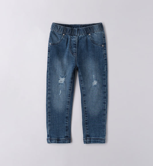 Jeans stone wash da bambina