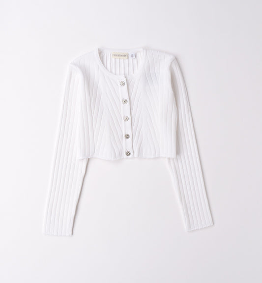 Cardigan bianco bambina – Comfort e stile - OOPS by BabyBimbo 0-16