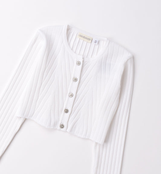 Cardigan bianco bambina – Comfort e stile - OOPS by BabyBimbo 0-16