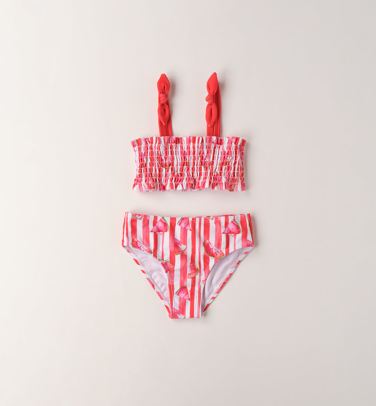 Costume 2 Pezzi Bambina Rosso con Fragole - Sarabanda