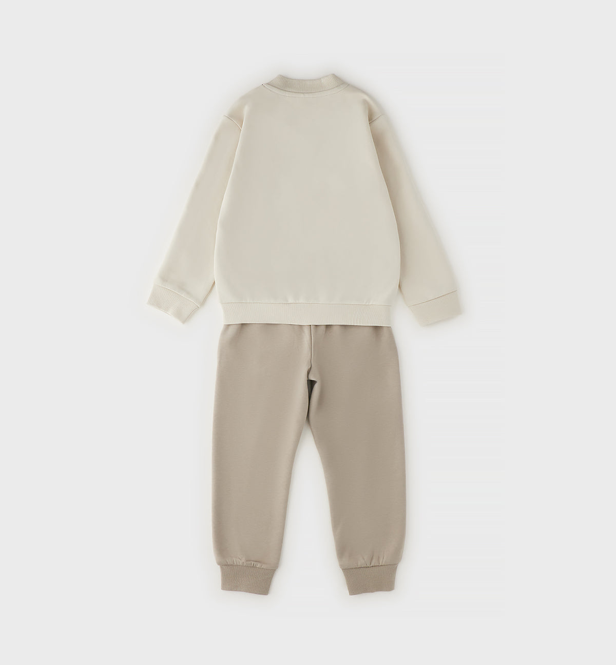 Tuta Bambino Sarabanda Beige con Felpa con Zip e Pantalone