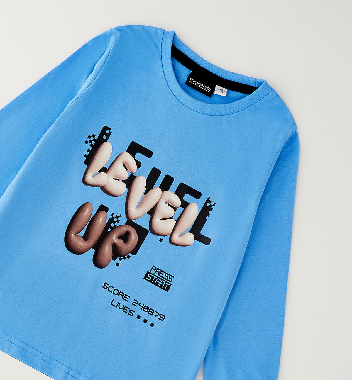 Maglietta Bambino Sarabanda Azzurra con Stampa – T-Shirt Scuola