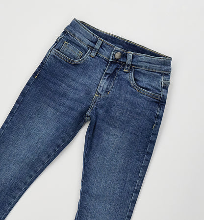 Jeans Bambino Sarabanda Denim Scuro Slavato Regular Fit – Stretch