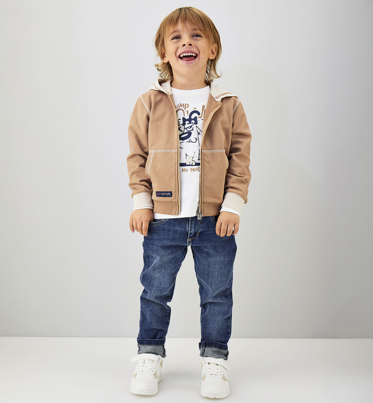 Jeans Bambino Sarabanda Denim Scuro Slavato Regular Fit – Stretch