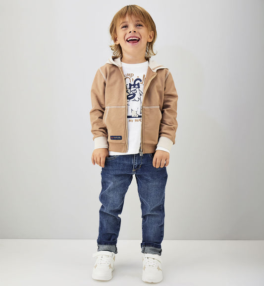 Jeans Bambino Sarabanda Denim Scuro Slavato Regular Fit – Stretch