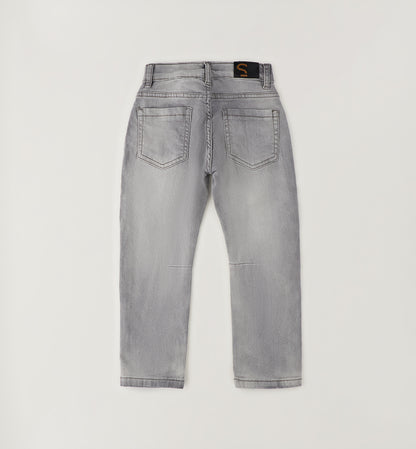Jeans Bambino Sarabanda Grigio Chiaro Loose Fit Stretch – Vita Regolabile