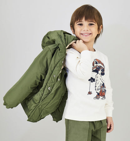 Maglietta Bambino Sarabanda Bianca con Stampa Simpatica – Girocollo
