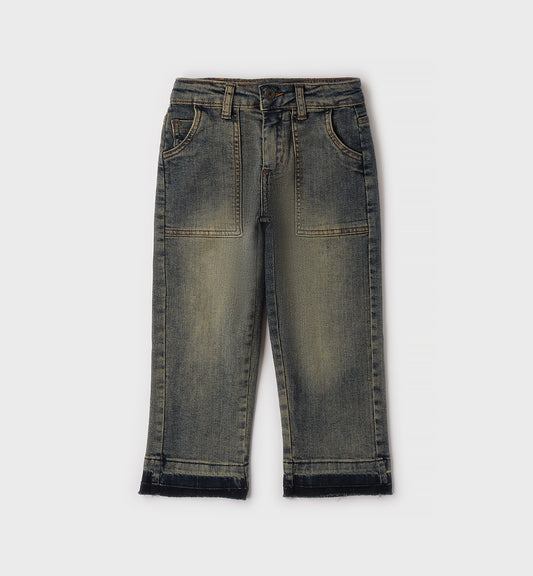 Jeans Bambino Sarabanda Wide Fit Denim Slavato Stretch – Vita Regolabile