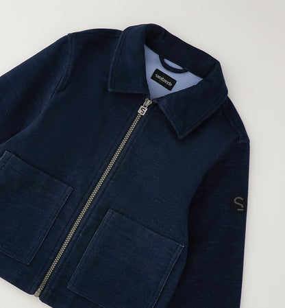 Giacchetto Bambino Blu Navy con Collo e Zip – Modello Box Versatile