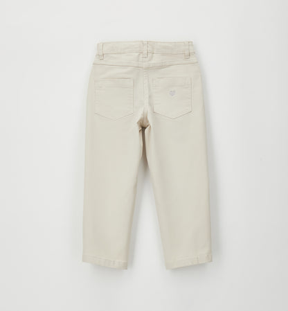 Pantalone Bambina Sarabanda Beige 2 Modelli in 1 – Barrel e Wide Leg
