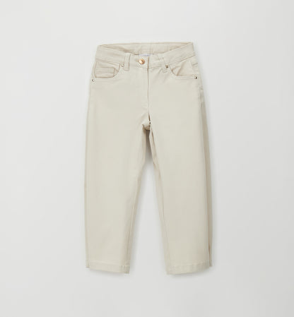 Pantalone Bambina Sarabanda Beige 2 Modelli in 1 – Barrel e Wide Leg