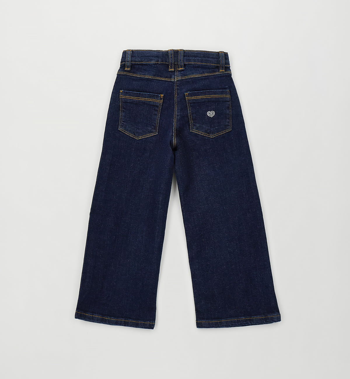Jeans Bambina Denim Scuro Sarabanda Modello Largo Stretch – Vita Regolabile