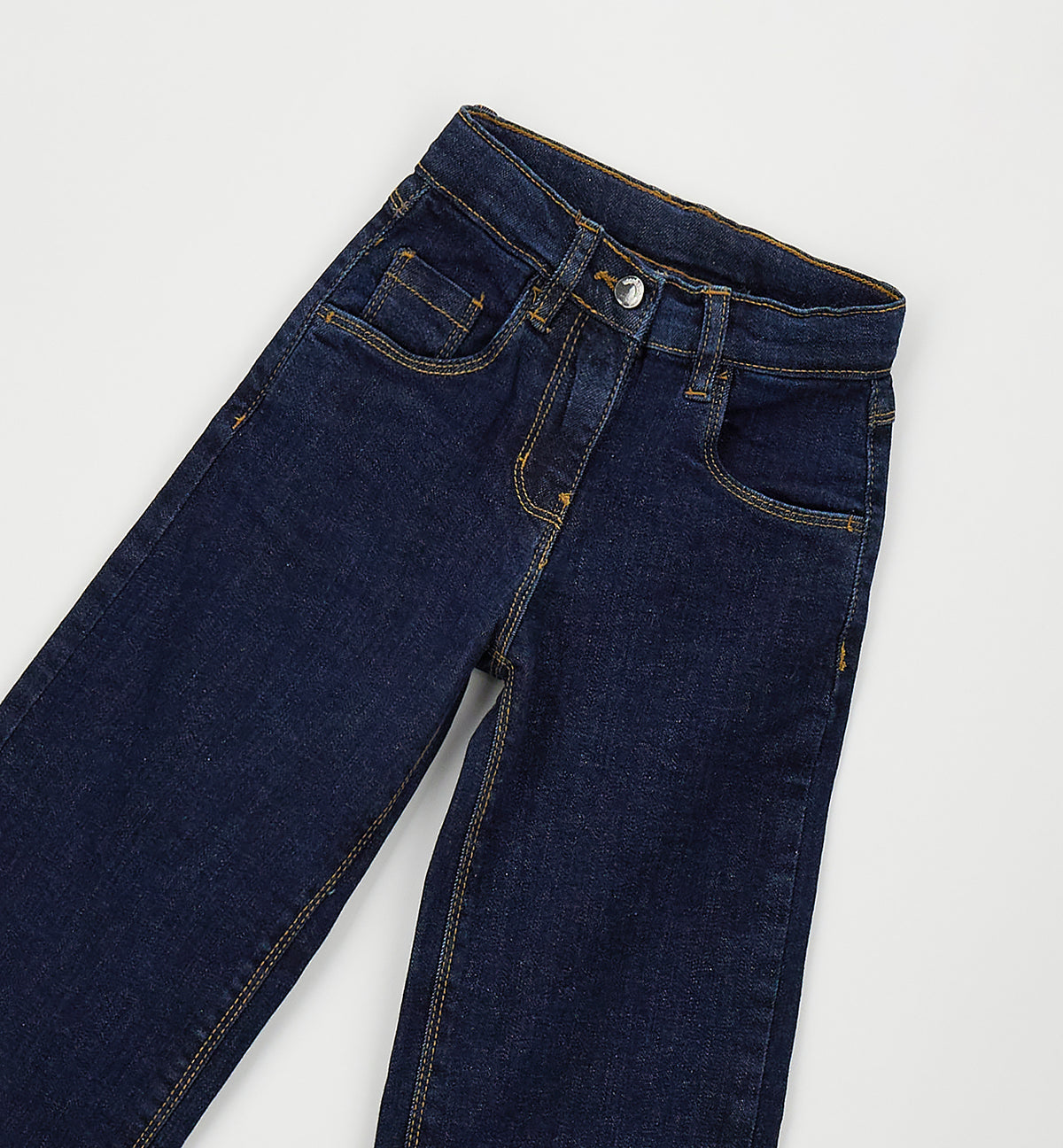 Jeans Bambina Denim Scuro Sarabanda Modello Largo Stretch – Vita Regolabile