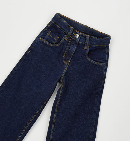 Jeans Bambina Denim Scuro Sarabanda Modello Largo Stretch – Vita Regolabile