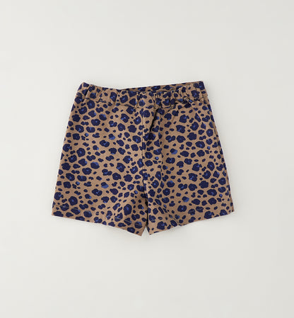 Shorts Bambina  Maculata Blu e Marrone Sarabanda
