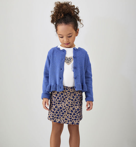 Shorts Bambina  Maculata Blu e Marrone Sarabanda
