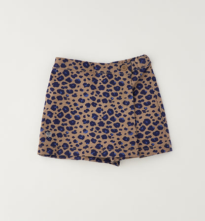 Shorts Bambina  Maculata Blu e Marrone Sarabanda