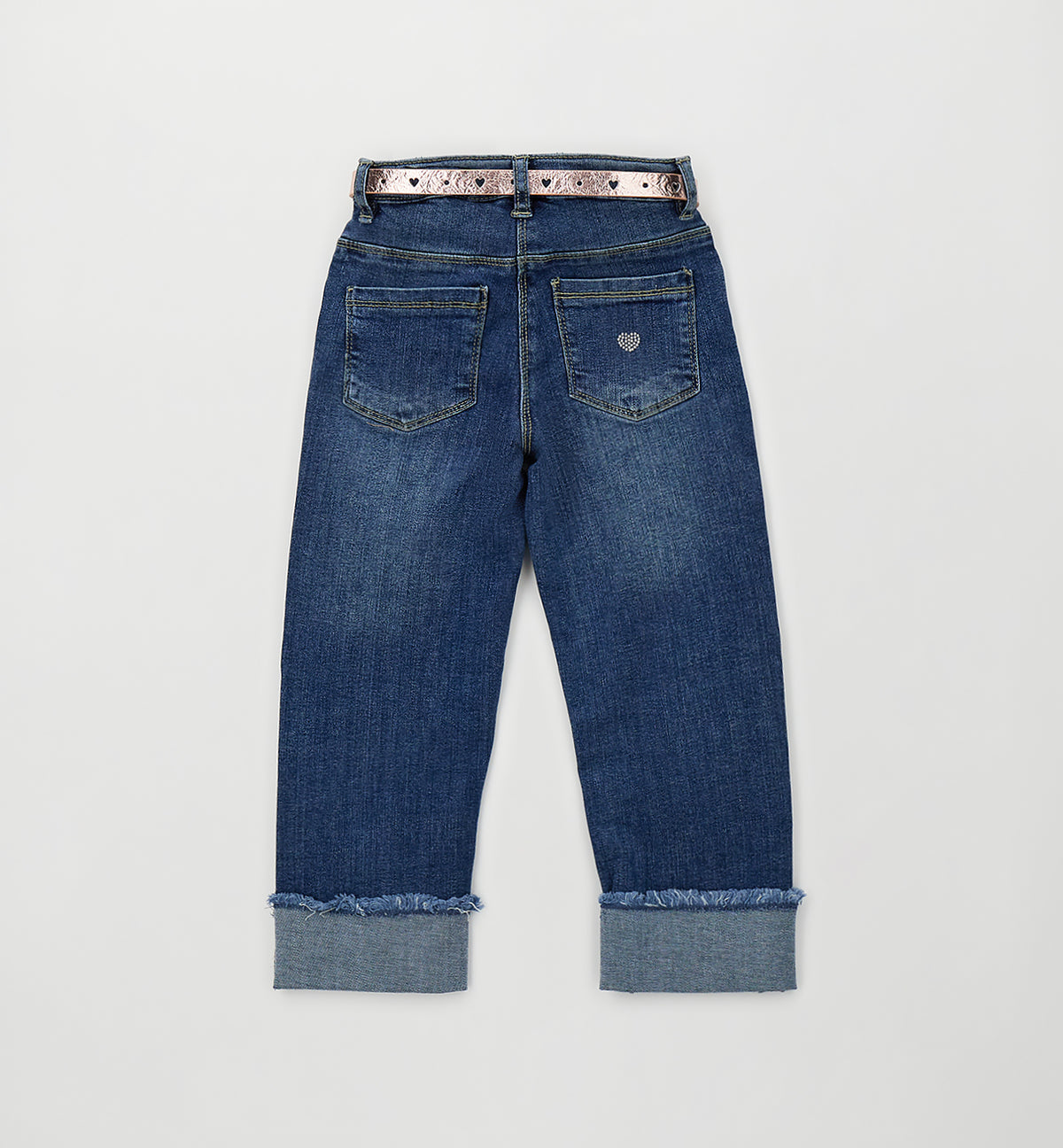 Jeans Baggy Bambina Sarabanda con Cintura Rose Gold – Modello Stretch
