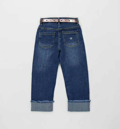 Jeans Baggy Bambina Sarabanda con Cintura Rose Gold – Modello Stretch