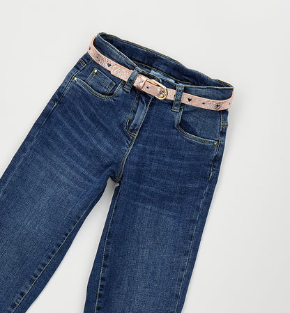 Jeans Baggy Bambina Sarabanda con Cintura Rose Gold – Modello Stretch