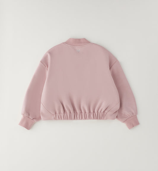 Felpa Bomber Bambina Sarabanda Light Pink con Zip – Giubbotto