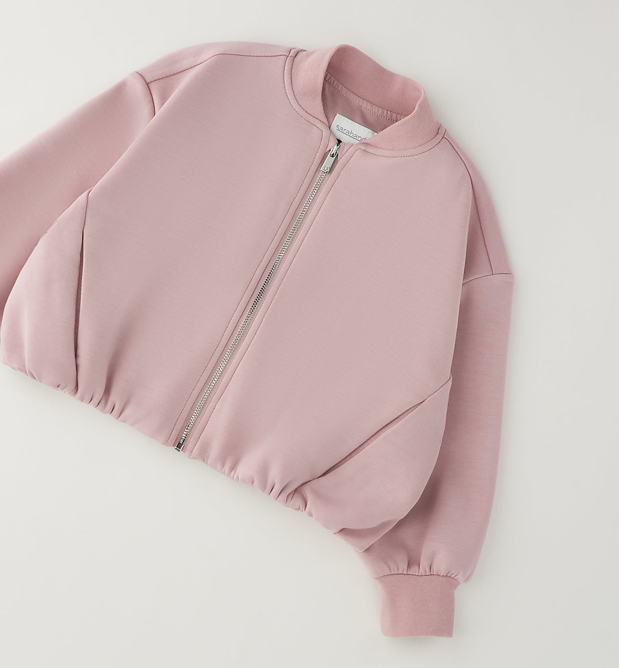 Felpa Bomber Bambina Sarabanda Light Pink con Zip – Giubbotto