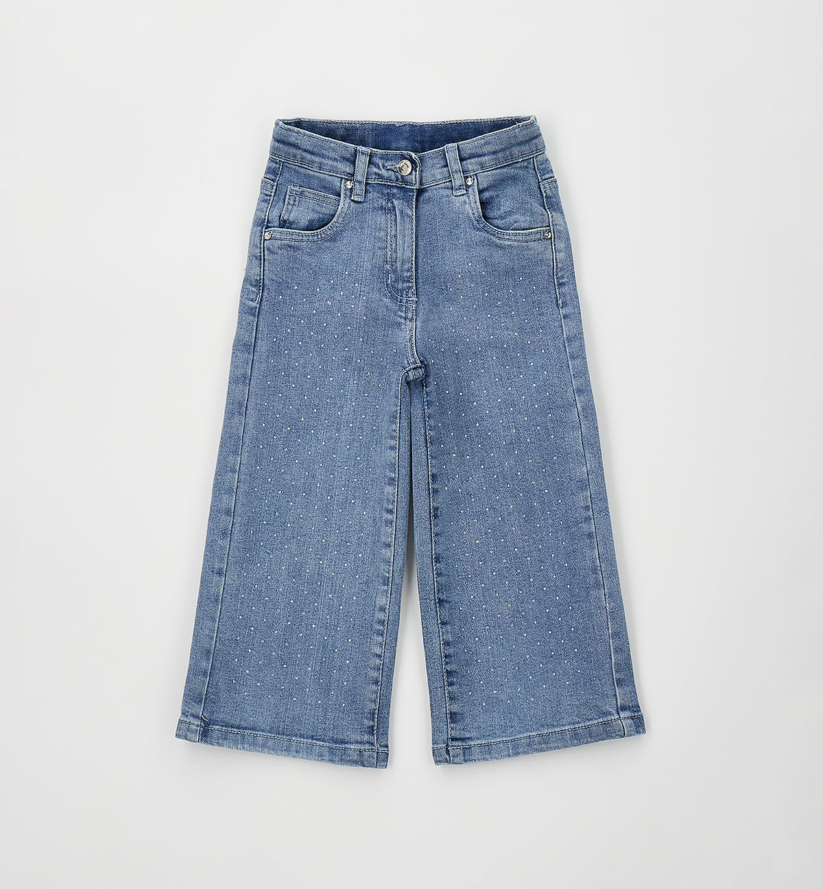 Jeans Bambina Sarabanda Wide Leg con Brillantini – Jeans Chiaro