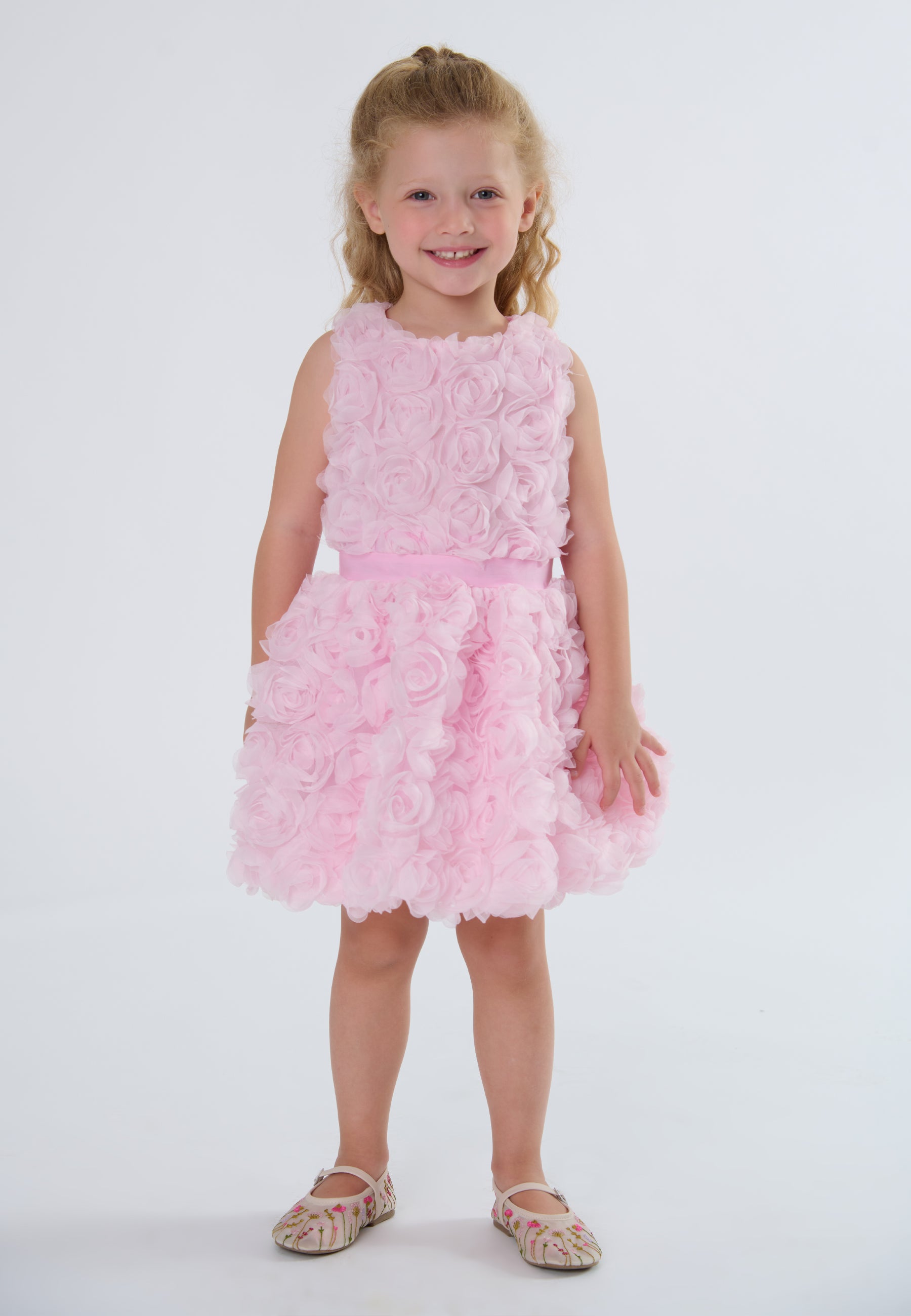 Giacca rosa imbottita da bambina in tessuto con zip e bottoni KIDS Giacca rosa imbottita da bambina in tessuto con zip e bottoni KIDS
