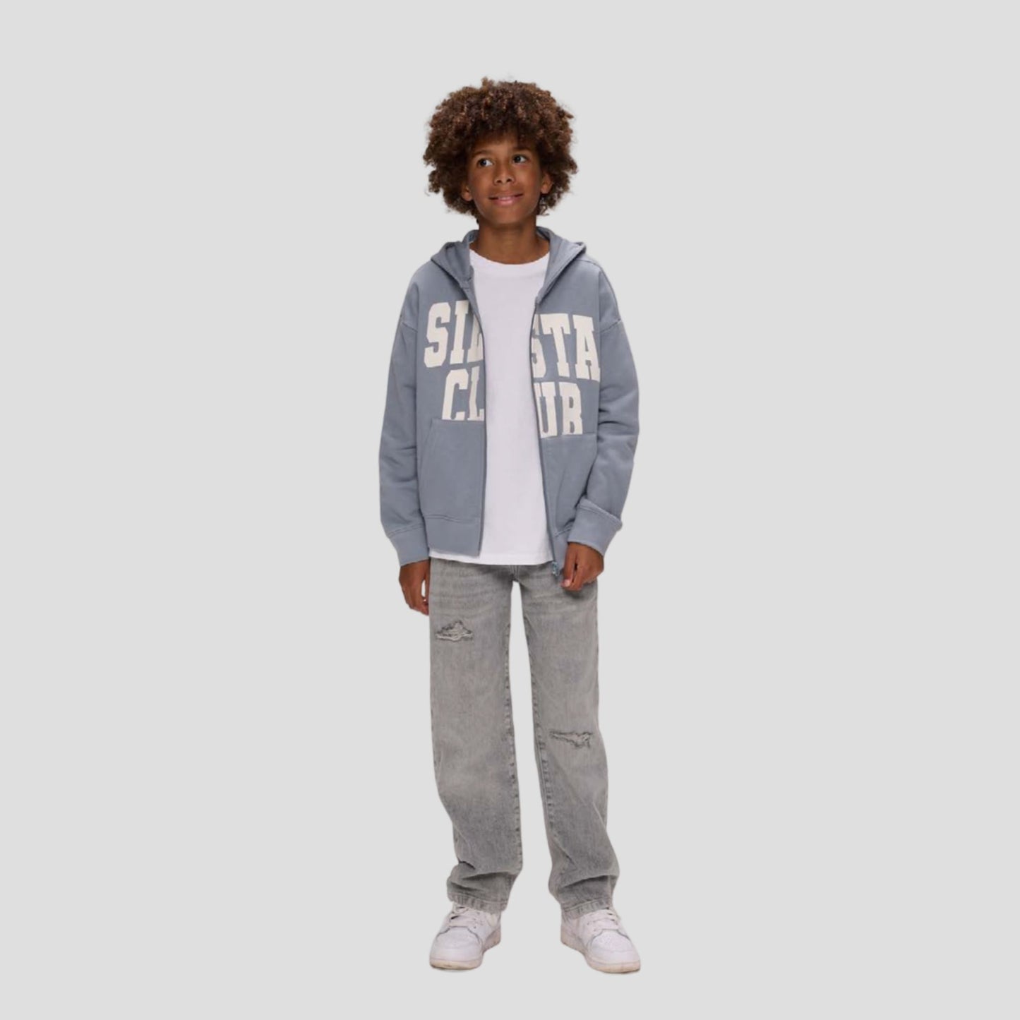 Jeans Larghi Ragazzo Grigi Stone Wash con Strappi - RETOUR - OOPS by BabyBimbo 0-16
