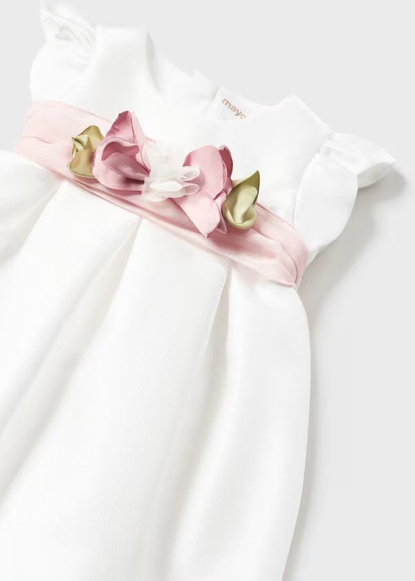 Vestito mikado elegante con copri pannolino  neonata 0-18mesi Mayoral 1823 23