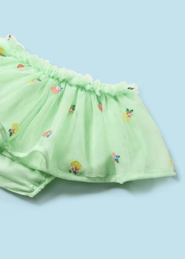 Mayoral 1838 Baby Girl Tulle Skirt 2 Piece Set