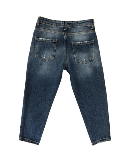 jeans , Jeans baggy strappati con ponpon  per Ragazza da 8anni a 16anni Paris Hilton PHJDT4314 - BabyBimbo 0-16, abbigliamento bambini